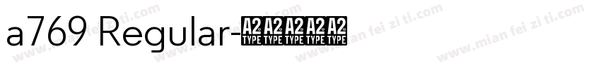 a769 Regular字体转换